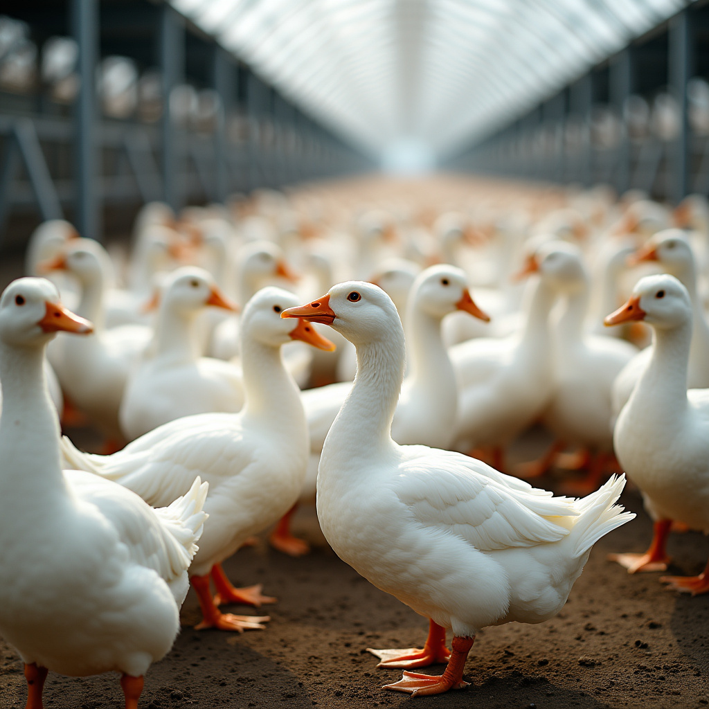 现代化白鸭养殖场
